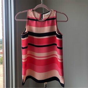 🌸LOFT Pink and Red Sleeveless Blouse (PTP 18)